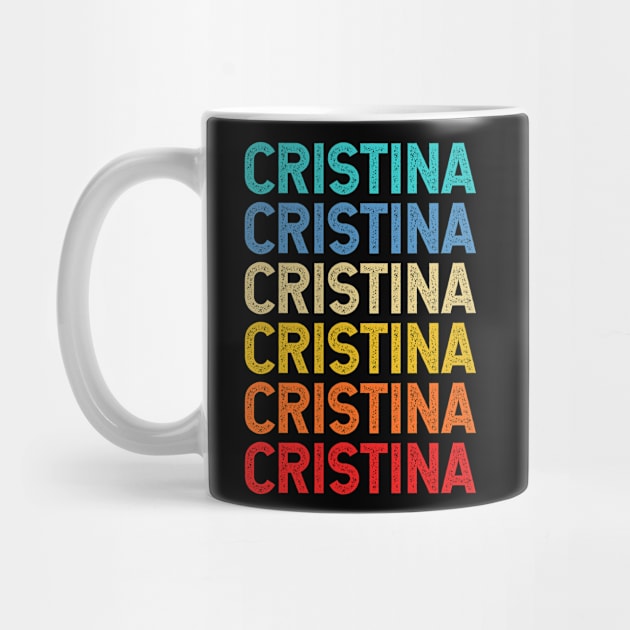 Cristina Name Vintage Retro Custom Gift Named Cristina by CoolDesignsDz